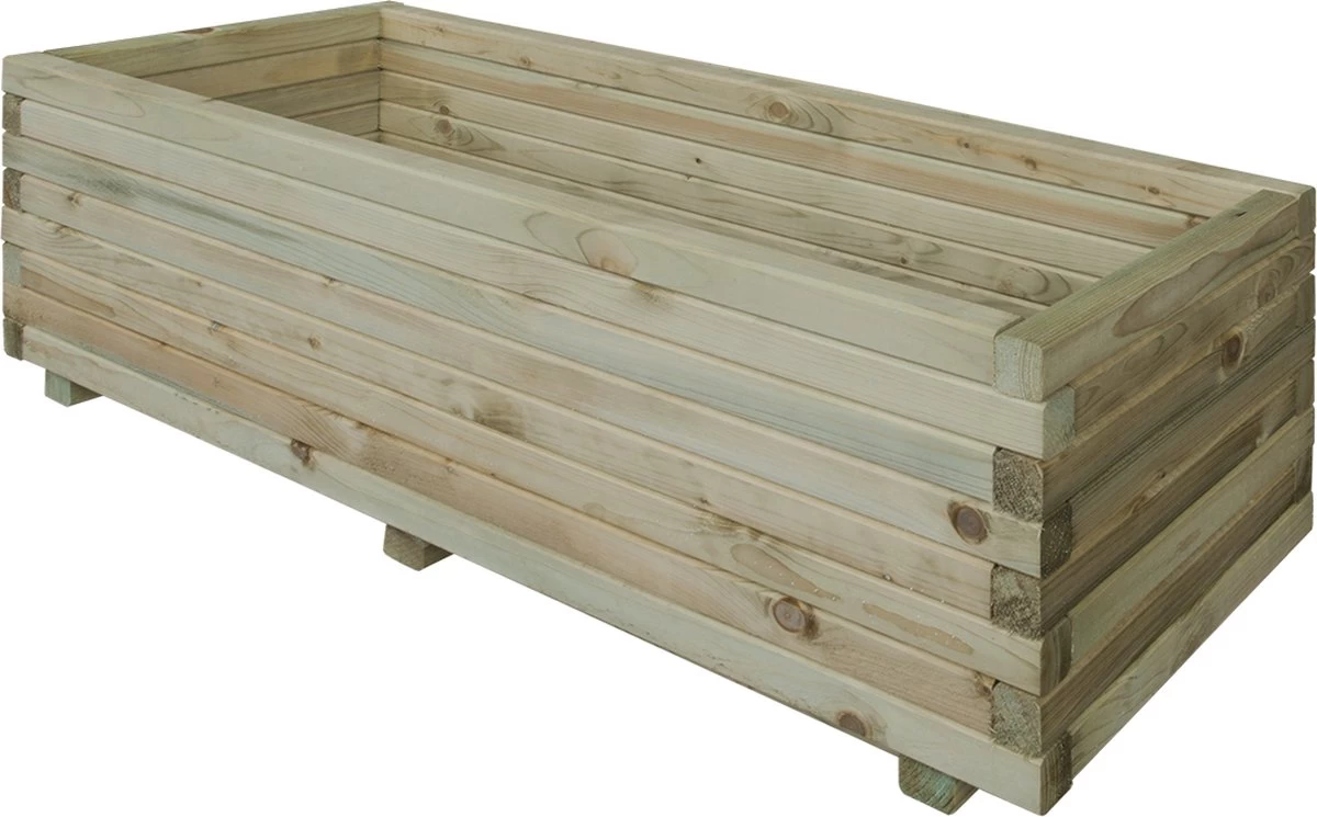 Intergard Houten Bloembakken Plantenbakken Rechthoek 80x40x35cm 4 Intergard Houten Bloembakken Plantenbakken Rechthoek 80x40x35cm - Afbeelding 4