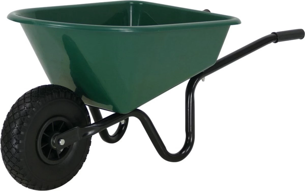 MM Eurotool Kinderkruiwagen Metaal Met Kunststof Bak - Groen 1 MM Eurotool Kinderkruiwagen Metaal Met Kunststof Bak - Groen