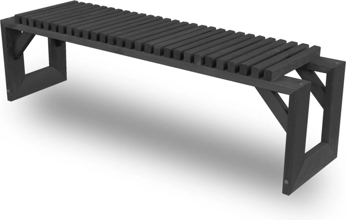 Tuinbank Design 2023 - 150CM - Grenen Hout - Zwart 5 Tuinbank Design 2023 - 150CM - Grenen Hout - Zwart - Afbeelding 5