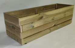 Plantenbak Bloembak Balkonbak Grenen Hout Geïmpregneerd 98x33x28cm - Handgemaakt - Duurzaam - Zwaar