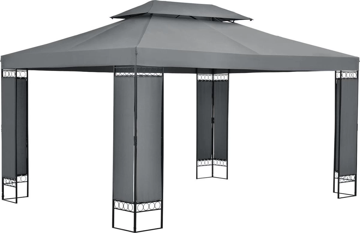 Paviljoen / Partytent - 3 X 4 Meter - Antraciet 1 Paviljoen / Partytent - 3 X 4 Meter - Antraciet