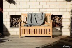Needs&wants® Houten Tuinbank Met Opbergruimte, 2-zits Kistbank Houten Klassieke Bank Opslag, Grote Tuinopbergbank Van Massief Hout Weerbestendig Voor Buiten Tuin, Balkon, Terras, 115x61x85 Cm, Donker-bruin -Gardena Winkel 1200x792