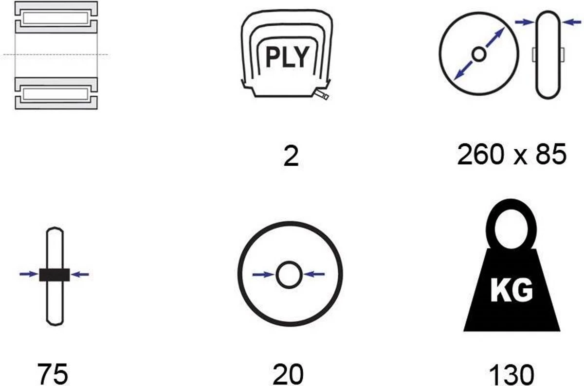 Benson Bolderkarwiel Steekwagenwiel Met Luchtband 3.00-4 | Asgatdiameter 20mm Rollager | Hoogte Wiel 26cm 7 Benson Bolderkarwiel Steekwagenwiel Met Luchtband 3.00-4 | Asgatdiameter 20mm Rollager | Hoogte Wiel 26cm - Afbeelding 7