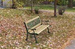 LIFA GARDEN Tuinbank Voor 2 Kinderen | Kinderbank Van Onbewerkt Hout En Ijzer | Nostalgische Tuinbank Met Jungle Afbeelding In De Rugleuning | Tuinbank Om Te Beitsen | 82 X 39 X 50 Cm -Gardena Winkel 1200x799 4