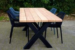 Tuintafel Douglas 220 Cm X 90 Cm | Stalen Poten | + Montage | Duurzame Eettafel | Onderhoudsarm 6-8 Personen | Geschaafd Hout | DuuMaa -Gardena Winkel 1200x800 135
