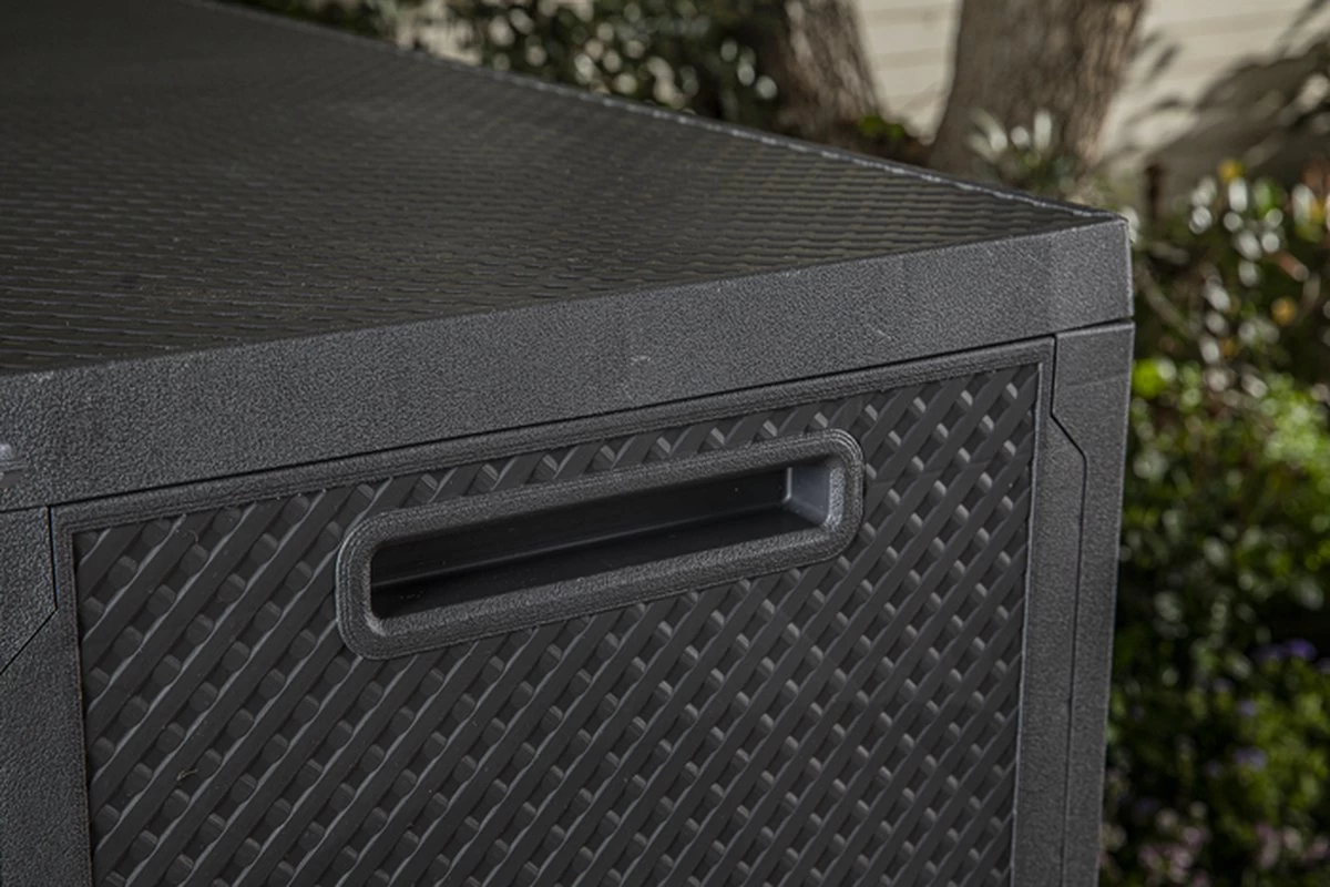 Keter Emily Opbergbox - 118x45x57 Cm - 270L - Grafiet 8 Keter Emily Opbergbox - 118x45x57 Cm - 270L - Grafiet - Afbeelding 8