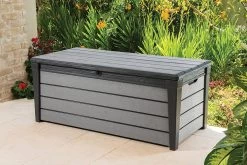 Keter Brushwood Opbergbox - Kussenbox - 455L - 145x69,7x60,3cm - Grafiet -Gardena Winkel 1200x800 151