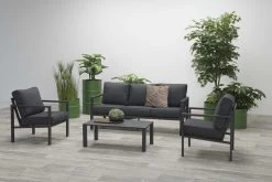 Garden Impressions Durban Loungeset - 4-delig - Zwart -Gardena Winkel 1200x800 207