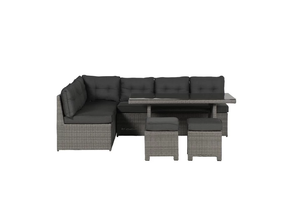 Garden Impressions Lapa Lounge Dining Set 5-delig - Wicker - Grijs 6 Garden Impressions Lapa Lounge Dining Set 5-delig - Wicker - Grijs - Afbeelding 6