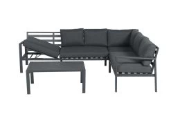 Garden Impressions Lexinton Loungeset - Verstelbaar - Aluminium - Zwart -Gardena Winkel 1200x800 227