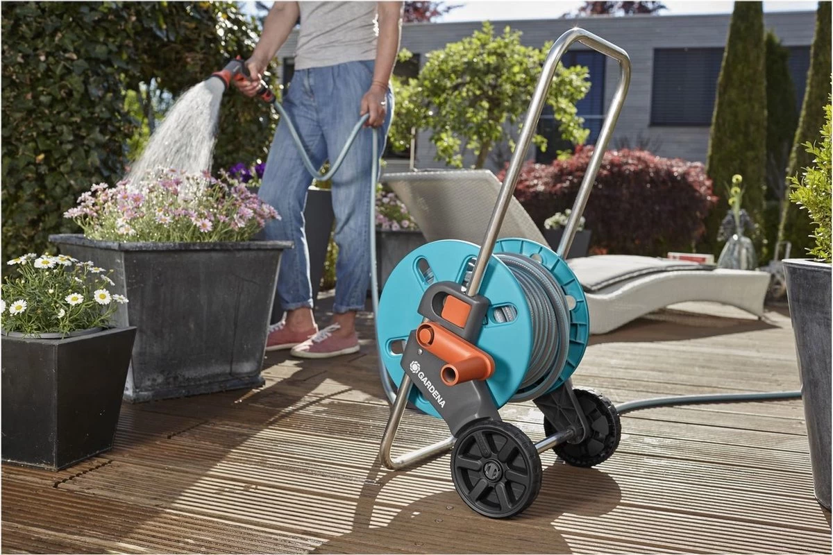 GARDENA - AquaRoll CleverRoll S Set Slangenwagen - Incl. 20 M Slang - Maximaal 40 M Opbergcapaciteit 3 GARDENA - AquaRoll CleverRoll S Set Slangenwagen - Incl. 20 M Slang - Maximaal 40 M Opbergcapaciteit - Afbeelding 3