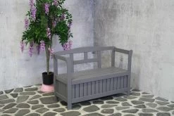 SenS-Line - Tuinbank - Pinokkio Houten Bankje - 113 X 40 X 75 Cm - Grijs -Gardena Winkel 1200x800 47