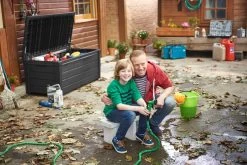 Keter Brightwood Opbergbox - 455L - 145x69,7x60,3 Cm - Grafiet -Gardena Winkel 1200x801 3