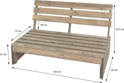 Pro Garden Palletbank - 120 Cm - 2-zits -Gardena Winkel 1200x804 1