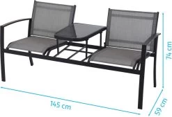 Pro Garden ProGarden Tuinbankje Met Tafel Tweepersoons -Gardena Winkel 1200x820 1