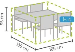 Weersbestendige Beschermhoes Tuinset (S) | 165 X 135 X 95 Cm | Premium | Waterproof | TÜV Rheinland Gecertificeerd | Hoes Voor Tuin | Waterdicht | Solution Dyed (verkleuring Onmogelijk) | Grijs / Antraciet -Gardena Winkel 1200x832