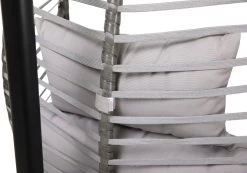 Pro Garden Lowander Hangstoel Egg 191x126x126- Schommelstoel Met Rattan Cocoon En Robuust Stalen Standaard Incl. Kussens - Volledig Inklapbaar - Lichtgrijs -Gardena Winkel 1200x840