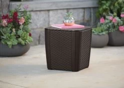 ALLIBERT Keter Luzon Opbergtafel - 39x39x43cm - Donkergrijs -Gardena Winkel 1200x857