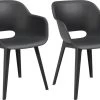 Allibert Akola Tuinstoelen - 2 Stuks -56,5x55x80cm - Donkergrijs