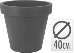 Kunststof Bloempot Antraciet Ø40 Cm - Hoogte 35 Cm -Gardena Winkel 1200x861 3