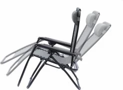 Alice's Garden Campingstoel PATRICK - Set Van 2 - Opvouwbaar - Verstelbaar - Grijs -Gardena Winkel 1200x877