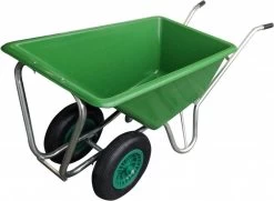 Kruiwagen Met Dubbel Luchtwiel Stal Eco Groen 160 Liter -Gardena Winkel 1200x881 4