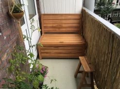 Kleine Teakhouten Tuinbank Met Opbergruimte - 100 X 60 X 90 Cm - Duurzaam Teakhout - Blijft Strak En Mooi - Sterke Constructie Om Lang Mee Te Gaan -Gardena Winkel 1200x891