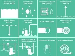 VONROC Dompelpomp/Waterpomp 300W - 6500l/h - Voor Schoon En Licht Vervuild Water - Met Vlotter 9 VONROC Dompelpomp/Waterpomp 300W - 6500l/h - Voor Schoon En Licht Vervuild Water - Met Vlotter -Gardena Winkel 1200x897 3