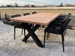 Tuintafel Douglas 300 Cm X 90 Cm | Stalen Poten | 8-10 Personen | DuuMaa -Gardena Winkel 1200x899 10