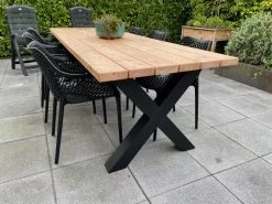 Tuintafel Douglas 220 Cm X 90 Cm | Stalen Poten | + Montage | Duurzame Eettafel | Onderhoudsarm 6-8 Personen | Geschaafd Hout | DuuMaa -Gardena Winkel 1200x899 15