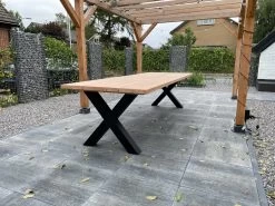 Tuintafel Douglas 300 Cm X 90 Cm | Stalen Poten | 8-10 Personen | DuuMaa -Gardena Winkel 1200x899 8