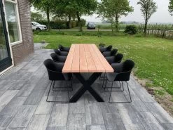 Tuintafel Douglas 300 Cm X 90 Cm | Stalen Poten | 8-10 Personen | DuuMaa -Gardena Winkel 1200x899 9