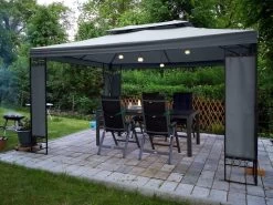 Casaria Paviljoen Lorca 3x3m - UV-bescherming 50+ Metaal - Antraciet -Gardena Winkel 1200x900 18
