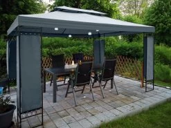 Casaria Paviljoen Lorca 3x3m - UV-bescherming 50+ Metaal - Antraciet -Gardena Winkel 1200x900 19