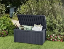 Keter - Borneo Opbergbox - 416 Liter - 129.5 X 62.5 X 70 Cm - Antraciet -Gardena Winkel 1200x907