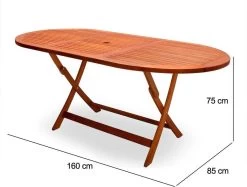 Merkloos Tuintafel Acaciahout - 160x85x75cm - FSC-gecertificeerd -Gardena Winkel 1200x908
