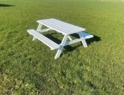 Goedkopepicknicktafels.nl | Witte XL Picknicktafel | Tuintafel 6 Persoons | Wit Gespoten Gedroogd Grenen Hout! 12 Goedkopepicknicktafels.nl | Witte XL Picknicktafel | Tuintafel 6 Persoons | Wit Gespoten Gedroogd Grenen Hout! -Gardena Winkel 1200x918 1