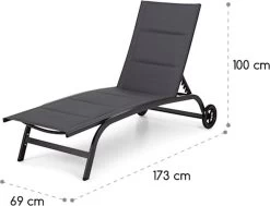 Blumfeldt Limala Tuinstoel - Ligstoel - Relaxstoel - Rugleuning In 6 Standen Verstelbaar - 2 Vielen - Draagkracht: Max. 150 Kg -Gardena Winkel 1200x918