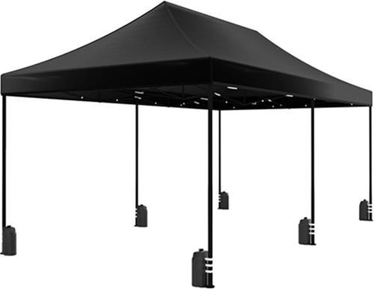 Easy Up 3x6m Zwart Luxe Partytent Opvouwbaar 7 Easy Up 3x6m Zwart Luxe Partytent Opvouwbaar - Afbeelding 7