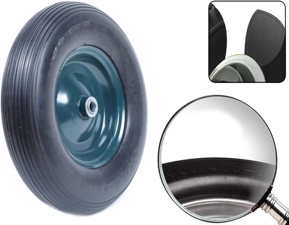 Benson Anti Lek Kruiwagenwiel 4.80 / 4.00-8 Mix Kleur 1 Benson Anti Lek Kruiwagenwiel 4.80 / 4.00-8 Mix Kleur