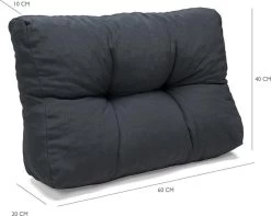 Palletkussen Basic Comfort Rugdeel Halve Pallet Lengte Grijs 60x40x10/20cm -Gardena Winkel 1200x955