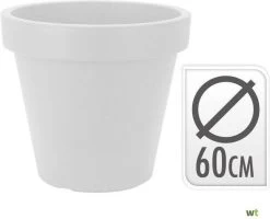 Relaxwonen - Bloempot Rond 60 X 52 Cm Wit -Gardena Winkel 1200x974 3