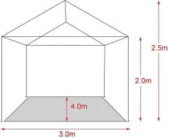 MaxxGarden Partytent - Paviljoen - 3x4m - Incl. Zijwanden - Waterdicht - Wit -Gardena Winkel 1200x979 1