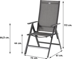 Hartman Aruba Aluminium Tuinstoel - Antraciet Verstelbaar -Gardena Winkel 1200x983 2