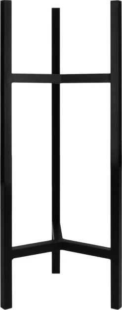 QUVIO Plantenstandaard Binnen - Inclusief Pot - Staande Plantenbak - Metaal - Bloempot - 22 X 22 X 60 Cm - Zwart -Gardena Winkel 476x1200