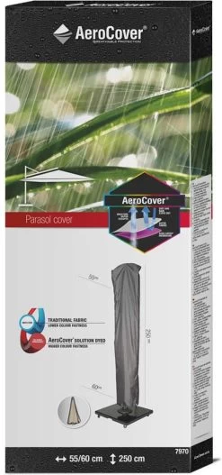 AeroCover Parasolhoes - Zweef Parasols - Grijs - 250x55 Cm (HxB) -Gardena Winkel 562x1200