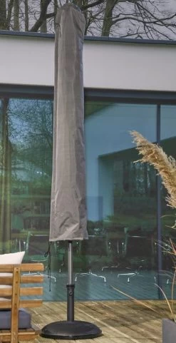 Weersbestendige Parasolhoes - Rond & Vierkant - Max. 3 X 3 M - Grijs / Antraciet - Stokparasol -Gardena Winkel 616x1200