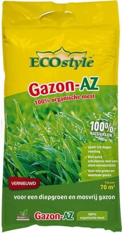 ECOstyle Gazon AZ Organische Gazonmest – Voor Diepgroen En Sterk Gazon – Geeft Tot 120 Dagen Voeding – Werkt Tegen Mos - 30 M² - 2 KG 19 ECOstyle Gazon AZ Organische Gazonmest – Voor Diepgroen En Sterk Gazon – Geeft Tot 120 Dagen Voeding – Werkt Tegen Mos - 30 M² - 2 KG -Gardena Winkel 629x1200 1