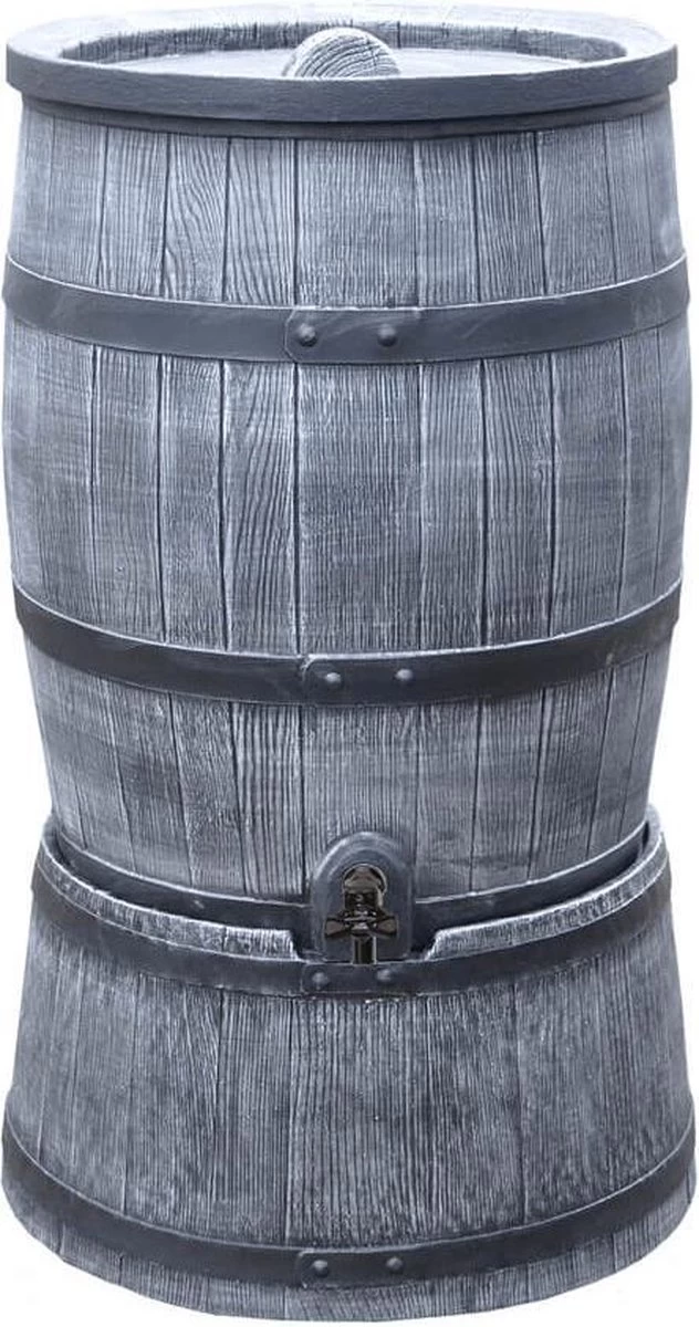 Regentonset Roto 120 Liter + Voet - Grijs 1 Regentonset Roto 120 Liter + Voet - Grijs