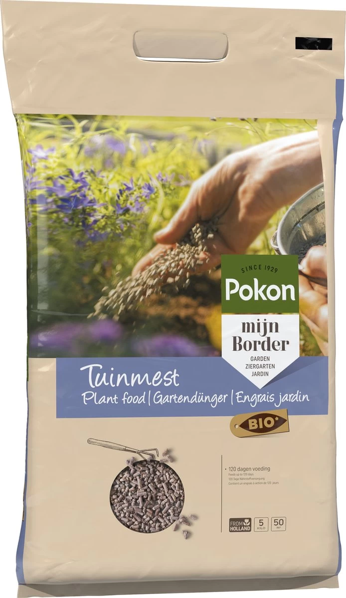 Pokon Bio Tuinmest - 5kg - Meststof (universeel) - 120 Dagen Voeding 2 Pokon Bio Tuinmest - 5kg - Meststof (universeel) - 120 Dagen Voeding - Afbeelding 2